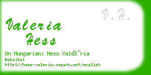 valeria hess business card